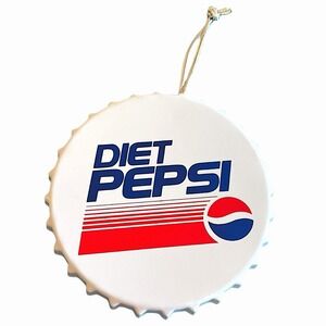 Diet Pepsi Retro Metal Bottle Cap Christmas Holiday Hanging Ornament 5" Ruz- New